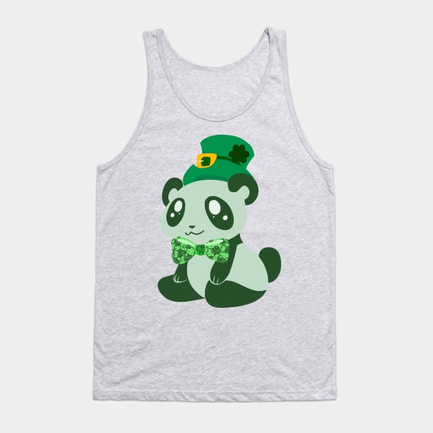 St. Patrick's Day Panda Tank Top by saradaboru